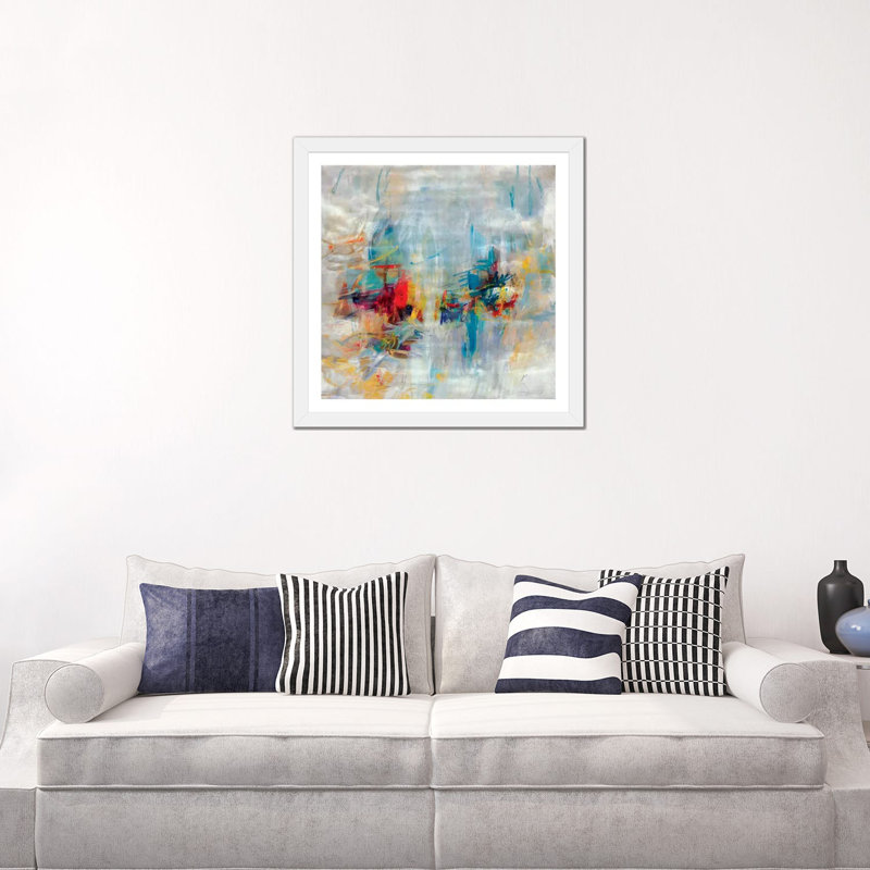 Reproduction d’art « New décennie » par Julian Spencer, Blanc, Papier encadré blanc, H 24 po x l 24 po x p 1 po