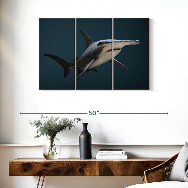 Great Hammerhead Shark, 24" H x 38" W