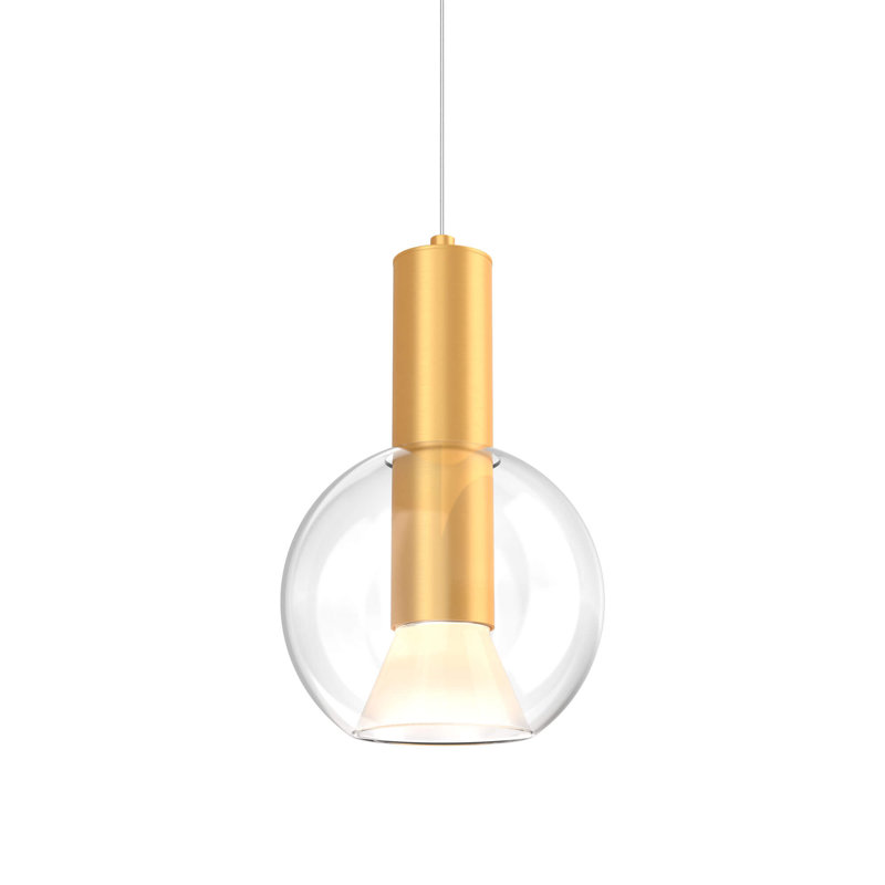 Rosson Zero Gravity Led Glass Pendant, Gold