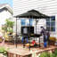 Grill 20 Ft. W x 12.5 Ft. D Galvanised Steel Soft-top Gazebo-110189512