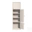 Grand garde-manger étroit et étroit avec tablettes réglables, portes et ensemble anti-basculement pour petits espaces, bois de qualité E1-144798170