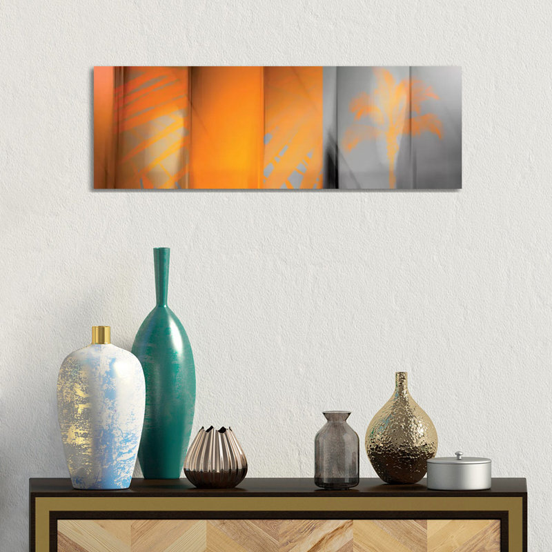 Orange Shades - Wrapped Canvas Panoramic Painting, 30.48 cm H x 91.44 cm W x 1.91 cm D