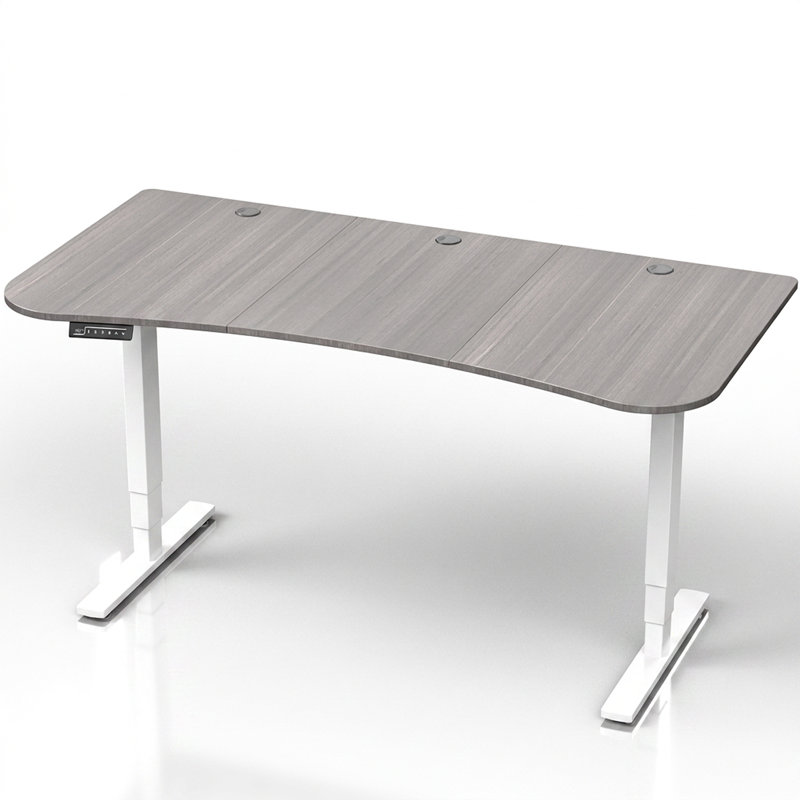 Bureau debout électrique 63 po x 32 po Vivo, Blanc, Gris foncé