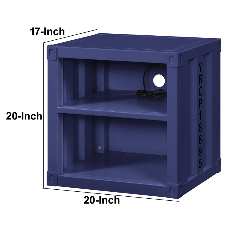 Table de chevet Shaelyn, Bleu
