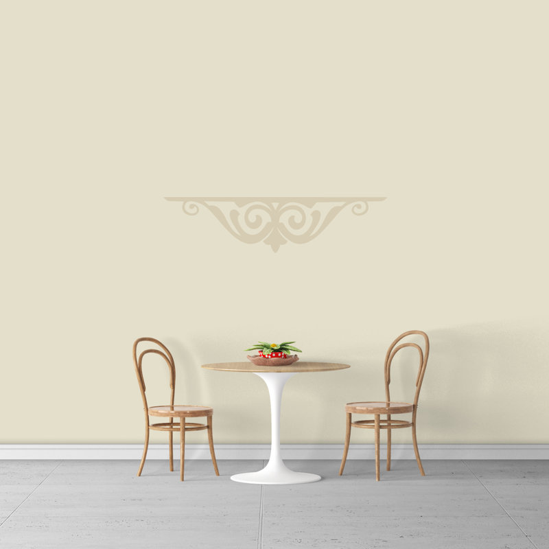 Décalcomanie murale longue tablette fantaisie Joel, Beige clair