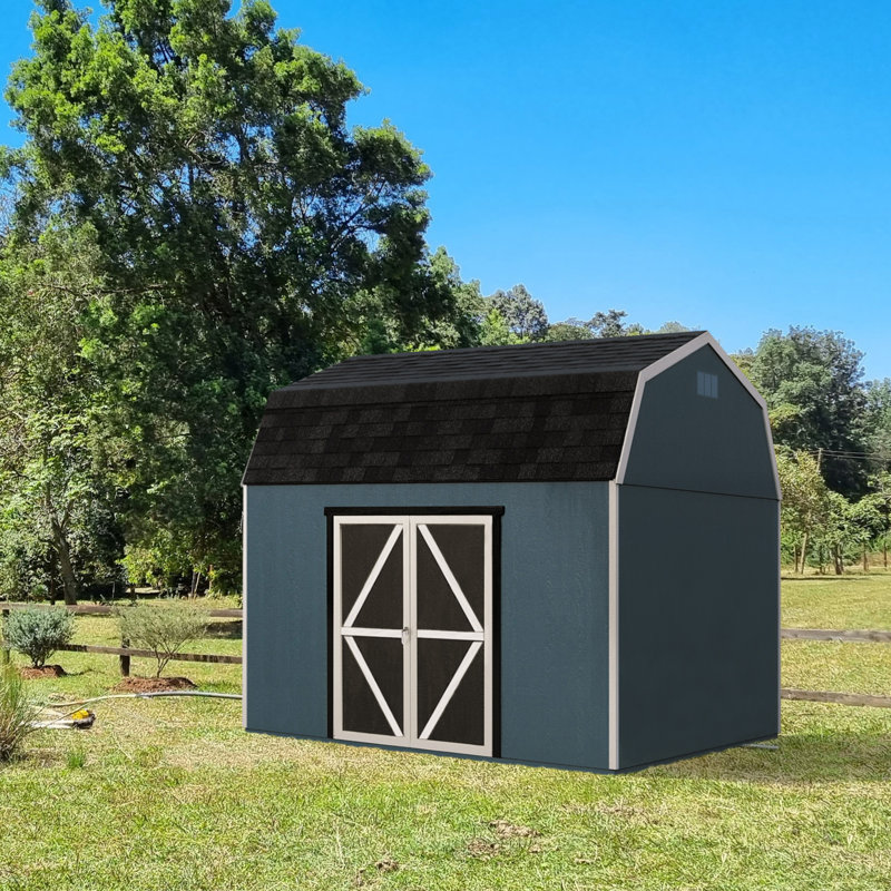 Braymore 10' x 12' Brown Wooden Storage Shed Kit with Shelving