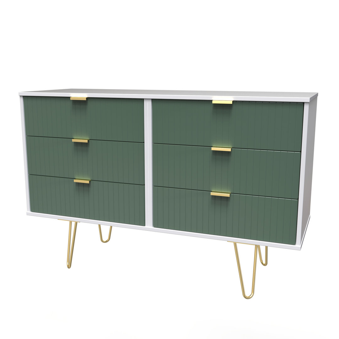 Fully Assembled Amilyn 6 Drawer 112Cm W Double Dresser