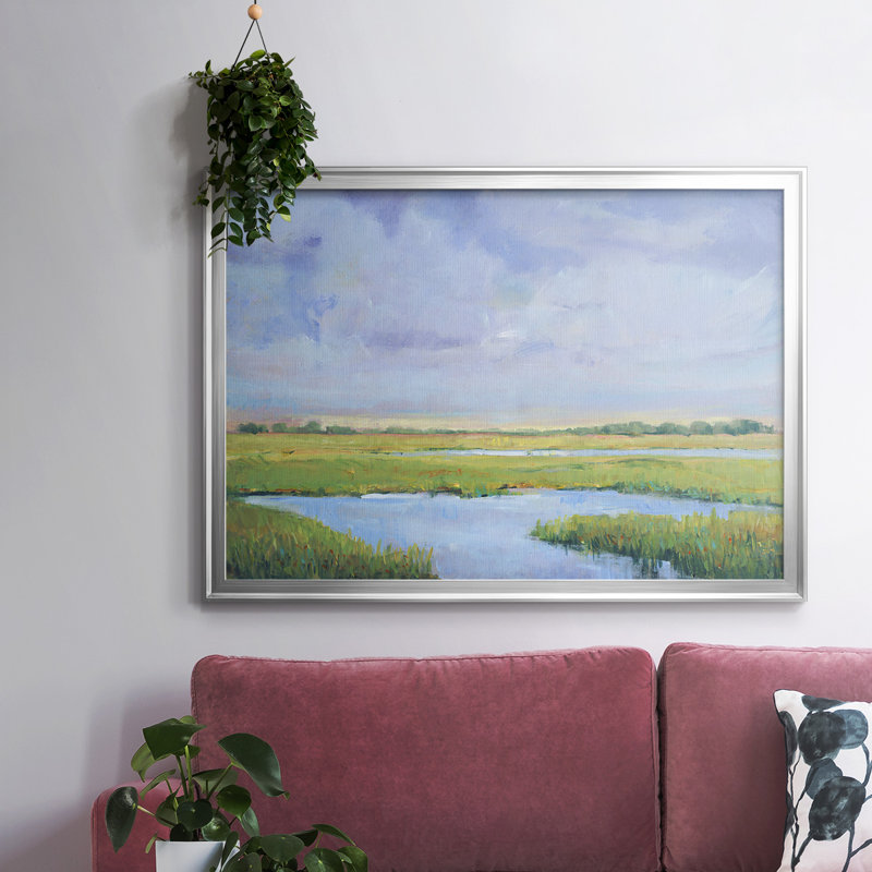 " Summer Marsh I ", 14" H x 20" W, Silver