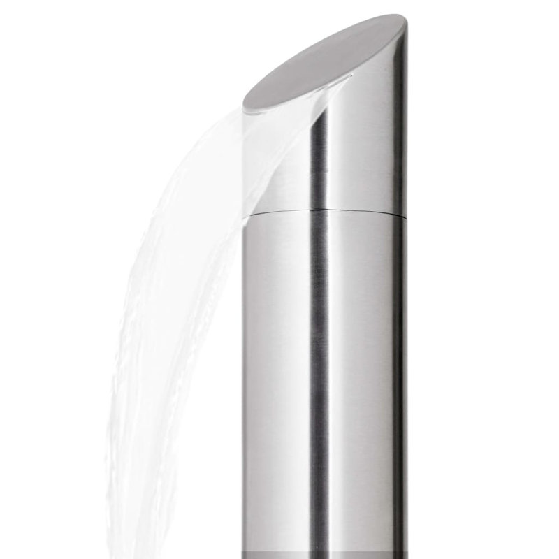 Kahler 225cm H Steel Freestanding Outdoor Shower and Footwash Spout, Grey