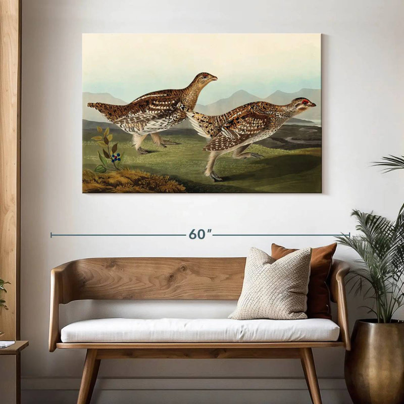 Brampt Sharp Tailed Grouse, 32" H x 48" W