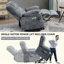 Fauteuil inclinable électrique en chenille de 23 po de large et à dossier haut avec massage par vibration à 8 points et chauffage lombaire-78627602