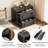 31.5"W 2 Drawer Black Modern Nightstand 