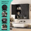 Armoire de salle de bain murale blanche-1491715490