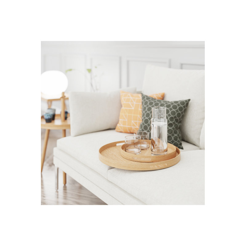 Wood Decorative Tray, Brown, 1" H x 18" W x 18" D