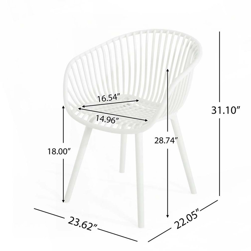 Chaise d'extérieur Papasan, Blanc