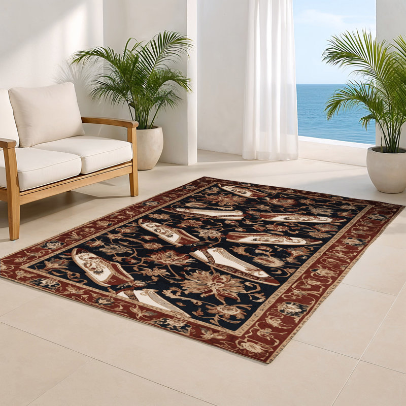 Tapis noir français intérieur et extérieur, Rectangulaire 2 pi x 3 pi