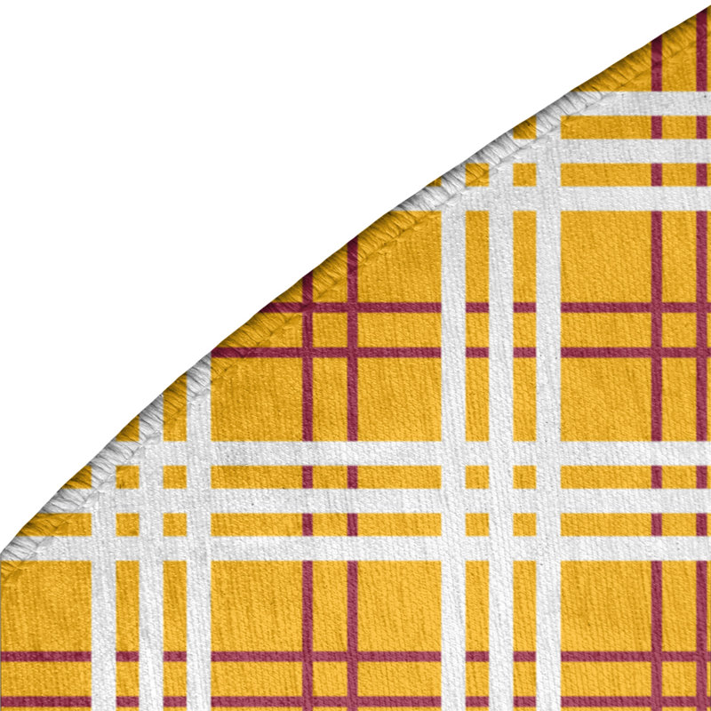 Plaid Indoor Rug, Round 5'