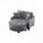 Chenille 2-seater Sofa, Double Sofa Chaise Longue-1827338632