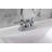 Kingston Brass Concord Two-Handle 3-Hole Deck Mount 4" Centerset Bathroom Faucet with Plastic Pop-Up-76987470