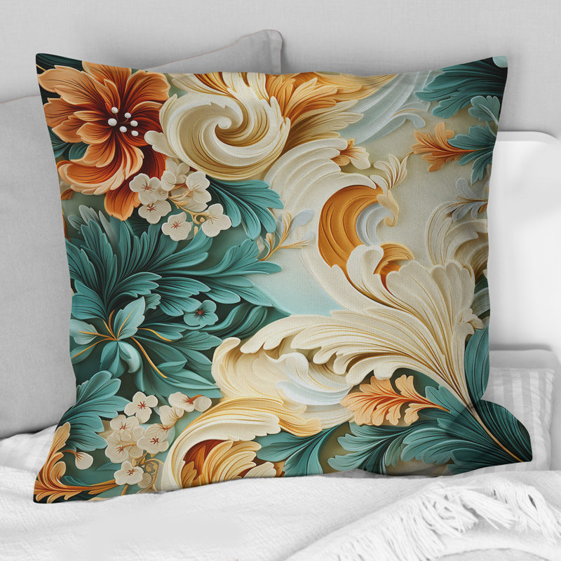Coussin Rustic Paisley, H 18 po x l 18 po
