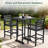 3-Piece HDPE Outdoor Bar Set – 2 Tall Bar Chairs & 1 Square Table, All-Weather Patio Furniture for Poolside, Garden, or Balcony-550980608
