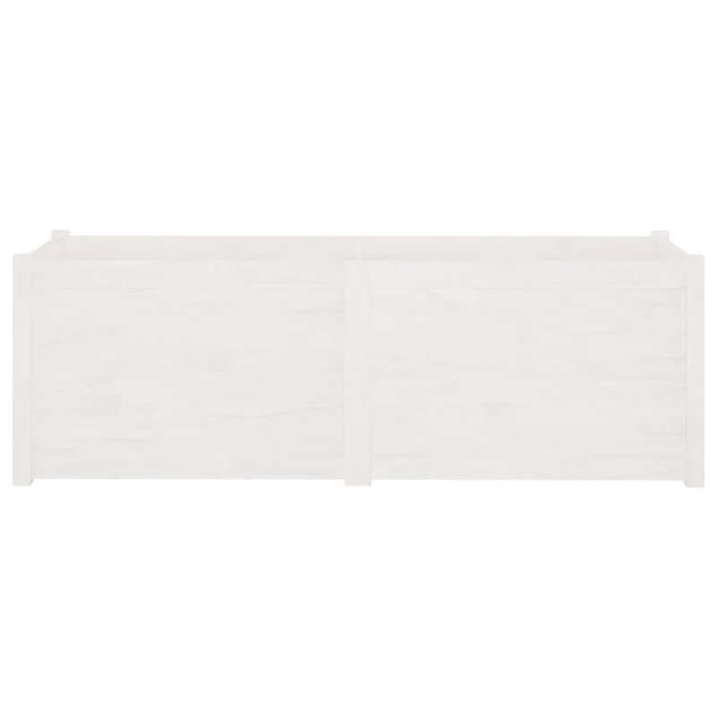 Wood Pot Planter, 19.7" H x 59.1" W x 19.7" D, White