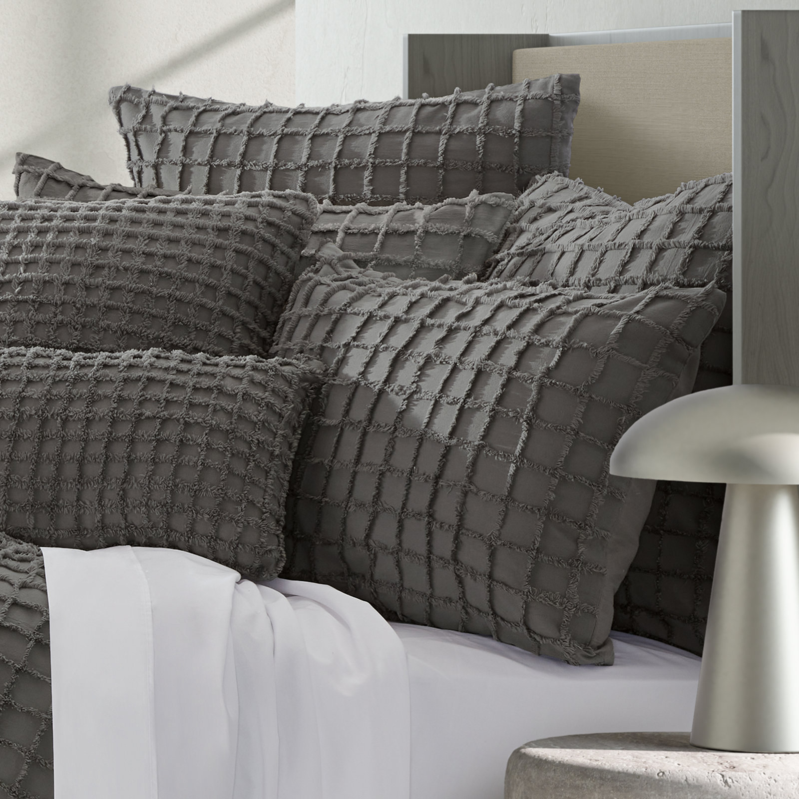 Carter Duvet Cover Set, Twin Duvet Cover + 1 Sham, Gray
