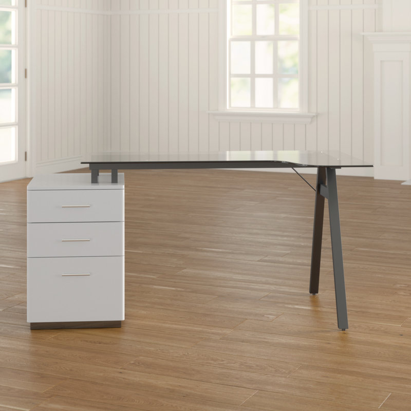 Brabham Curved Glass Computer Desk