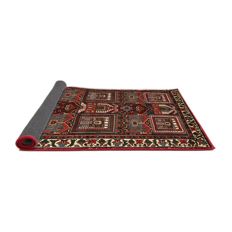 Tapis traditionnel marron / vert, Rond 3 pi
