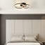 Black Dimmable LED Ceiling Light with Acrylic Rings Design-144259709-144297513
