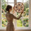 Panneau de vitrail Sun Mandala, H 12 po-2051476575