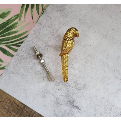 Gold Parrot Cabinet Knob