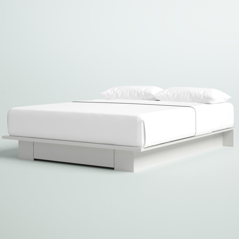 Sariel Platform Storage Bed, White