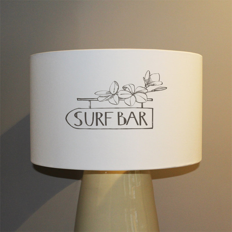 Cotton Drum Lamp Shade ( Uno ), 22cm H x 25cm W x 25cm D