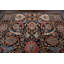 Tapis noir en laine noué à la main de conception unique 9 pi x 12 pi 1 po Ziegler