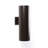 Abbey 2-Light Damp Rated Bronze Aluminum Wall Light-1793774738