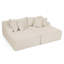 Méridienne à deux places paresseuse, canapé compressé sans assemblage, fabriquée en tissu de velours, méridienne moderne et moelleuse, utilisée pour les salons et les chambres à coucher - beige-1172298470