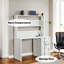Bureau d'écriture polyvalent en bois avec base en métal élégante et rangement pour tiroirs
