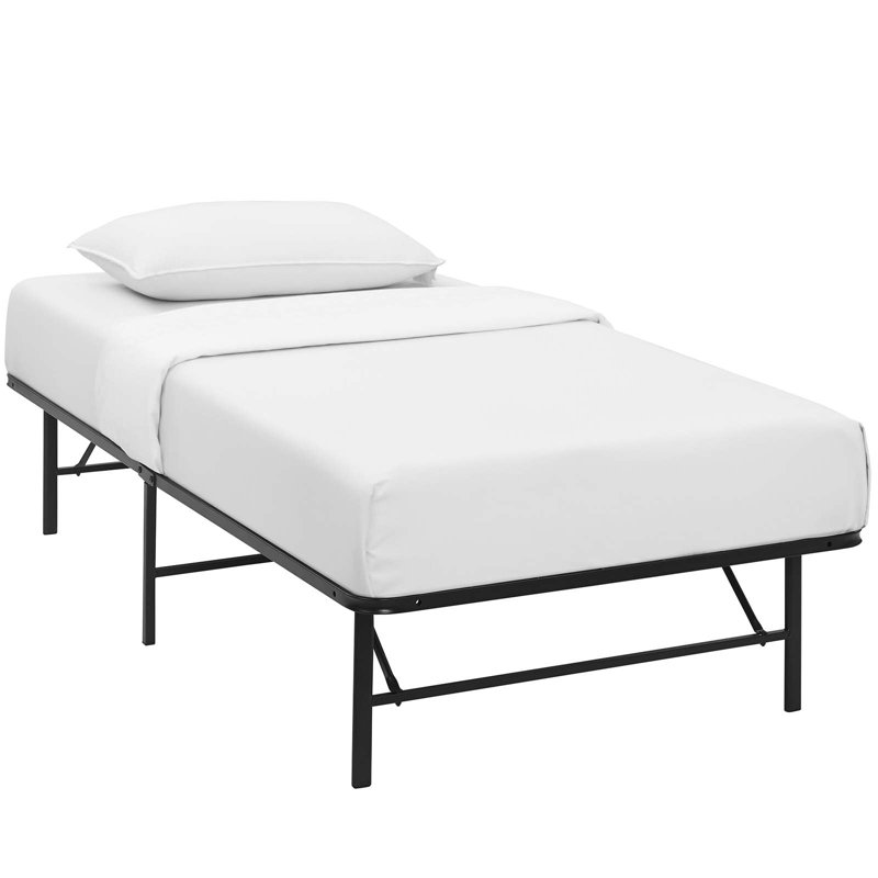 Modway Horizon Stainless Steel Bed Frame, Twin, Brown