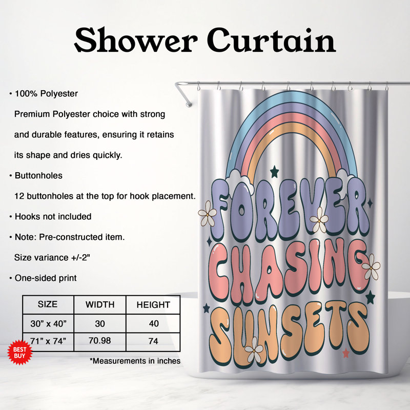 Tiare Shower Curtain, 74"H x 71"W