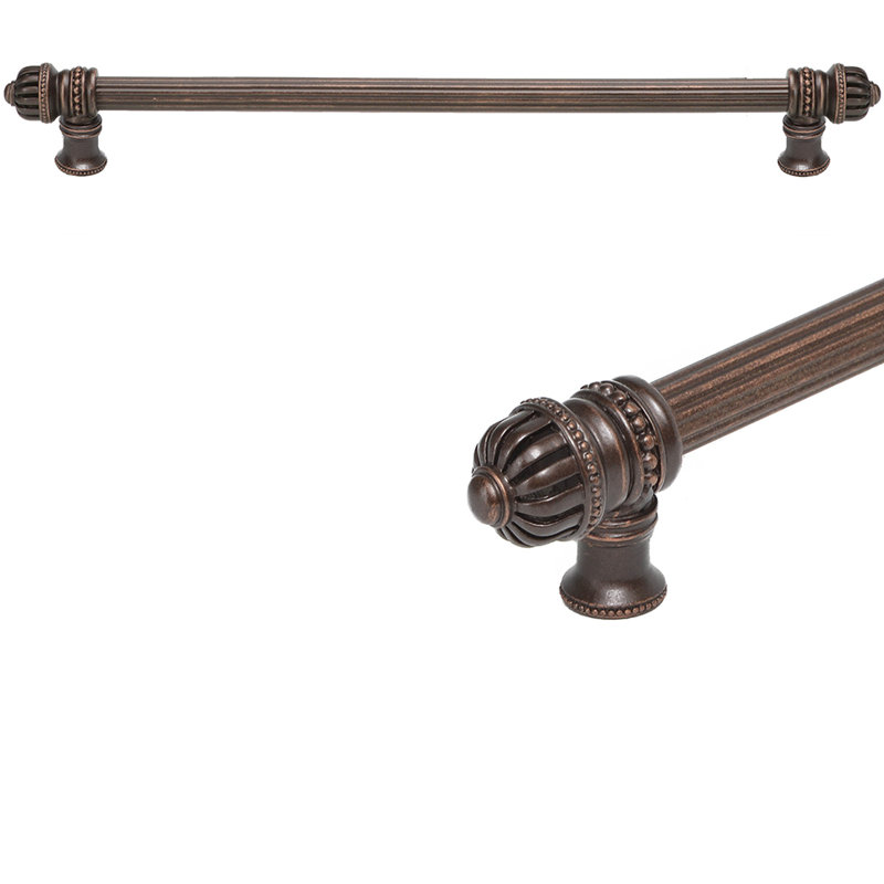Cage à cricket avec petit faîteau à poignée longue 5/8 po, Bronze frotté à l'huile, 22"