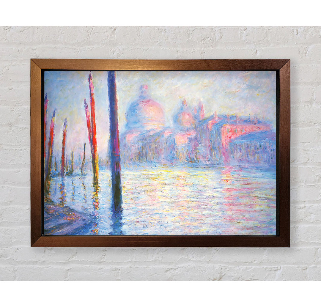 Gerahmtes Leinwandbild Monet Canal Grand