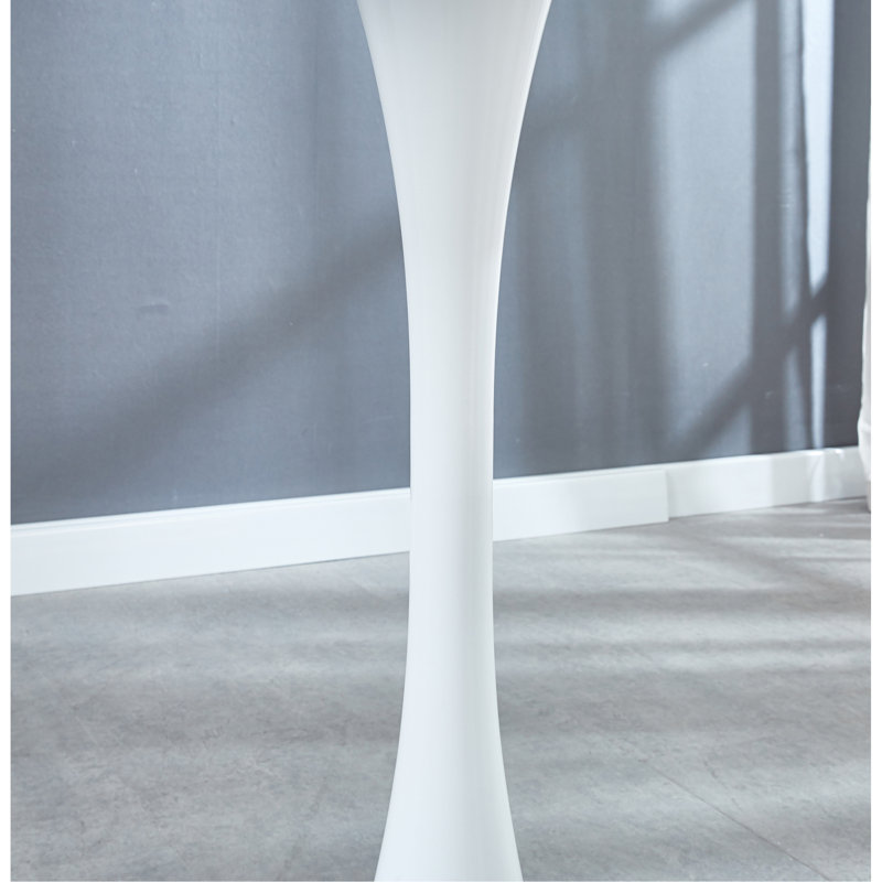 Table de salle à manger 42,1 "OK, H 28,74 po x L 42,12 po x l 42,12 po, Chêne clair, Blanc