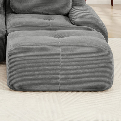 Repose-pieds en velours côtelé pour salon - repose-pieds parfait, siège de rechange et décoration