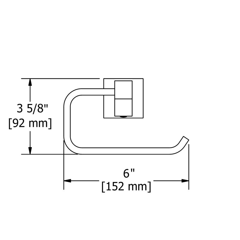 Zendo™ Wall Mount Single Toilet Paper Holder, Brushed Nickel