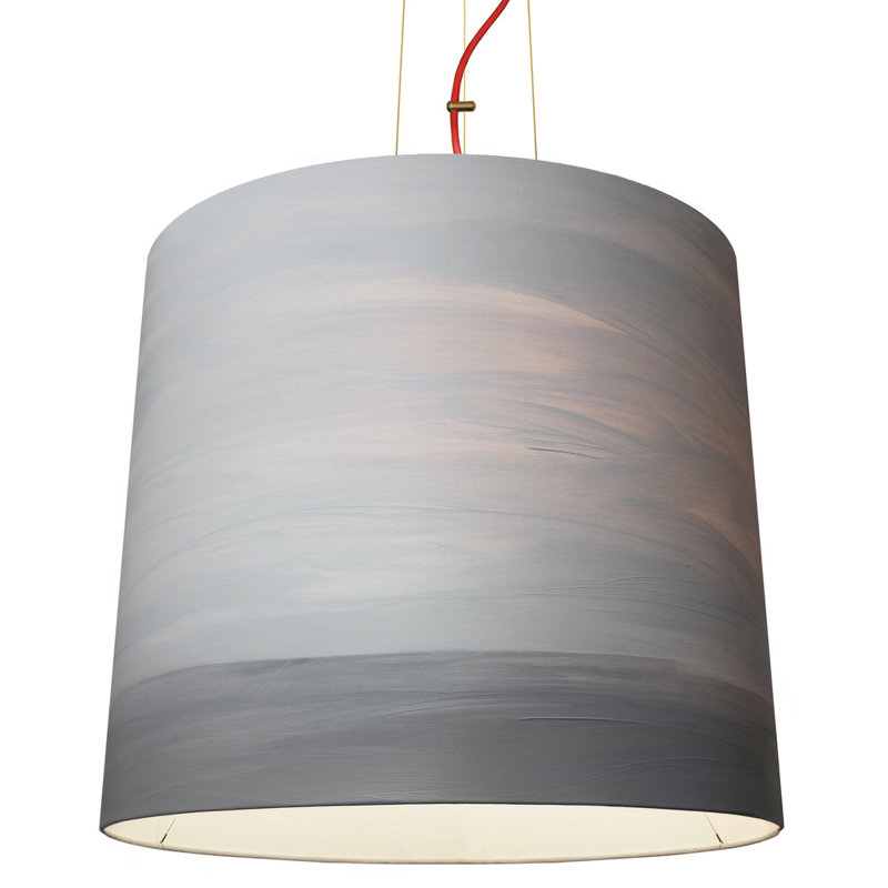 - Light Brass Single Pendant, Fog, 14" H x 17" W x 17" D