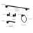 Stainless Steel Wall-Mounted 5-piece bathroom hardware set-112581020