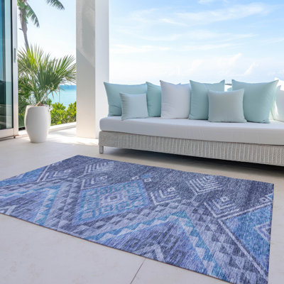 Tapis intérieur / extérieur bleu Harmony 
