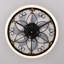 Ventilateur de plafond noir de 50 cm avec éclairage et télécommande, style industriel, fini sable cristal, éclairage DEL 3 couleurs à profil bas et intensité variable, moteur réversible en cuivre à 6 vitesses avec application pour chambre, cuisine et salon.