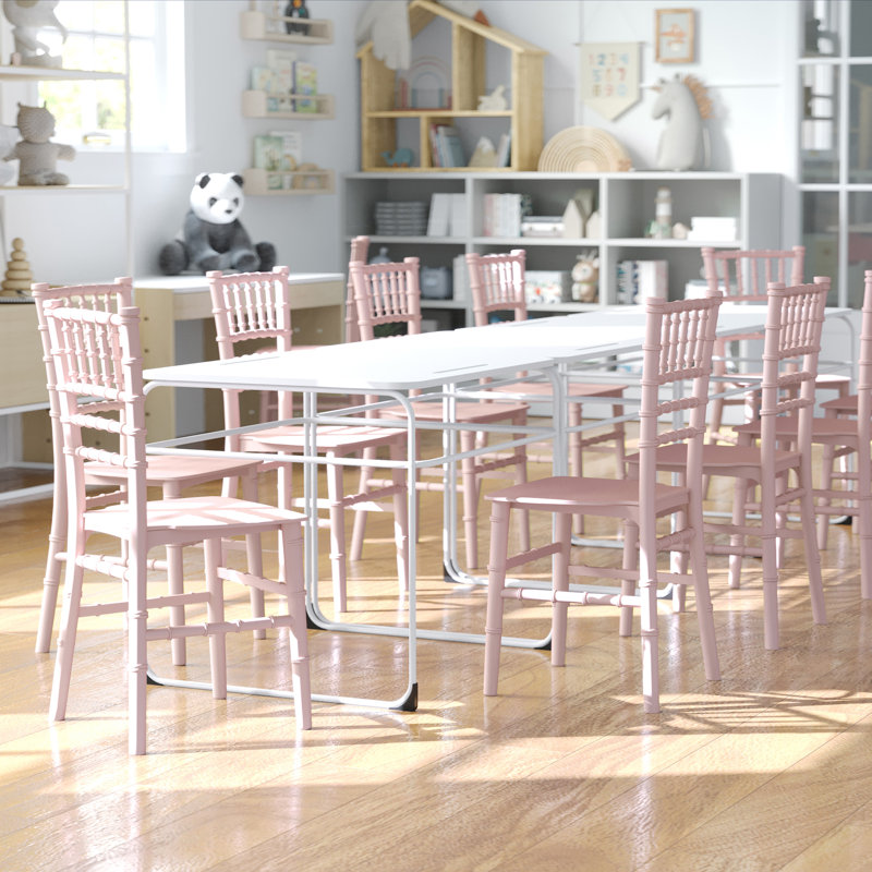 Gemma Child's Classic Resin Chiavari Chair for All Occasions, Pink